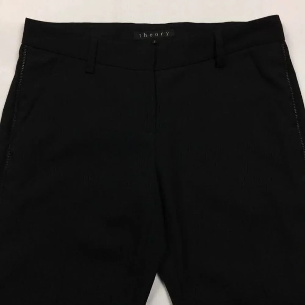 Theory Tassa Poet Wool Zipper Trim Slim Pant - Picture 2 of 8
